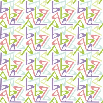 P shape seamless pattern design work Stock Illustration