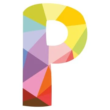 P vector letter isolated on white background illustration Stock Illustration