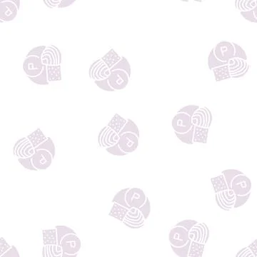 P vitamin glyph seamless pattern Illustrazione stock