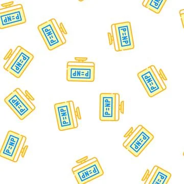 P vs NP unsolved problem in computer science vector seamless pattern 스톡 일러스트