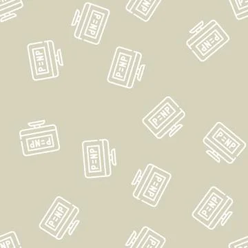 P vs NP unsolved problem in computer science line vector seamless pattern Stock Illustration