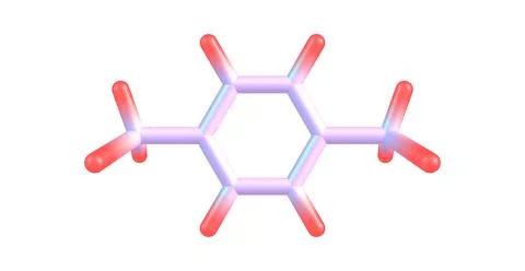 P-Xylene molecular structure isolated on white イラスト素材