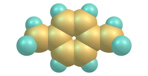 P-Xylene molecular structure isolated on white 스톡 일러스트