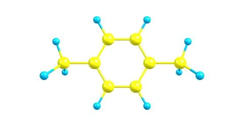 P-Xylene molecular structure isolated on white Stock Illustration