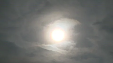 P00279 Sun Peeking Through Clouds Stock Footage 446943