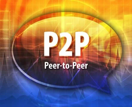 P2P acronym definition speech bubble illustration Stock Illustration