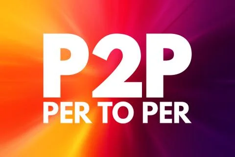 P2P - Per to Per acronym, technology concept background Stock Illustration