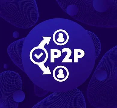 P2p peer-to-peer icon, vector design Stock Illustration