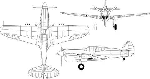 P40 Curtis イラスト素材