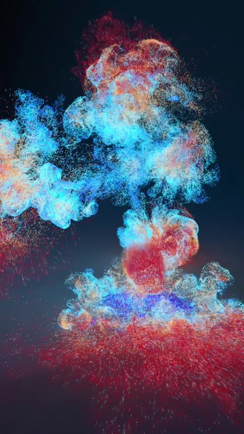PA cloud of multi-colored smoke is movingT Stock Footage 297886508