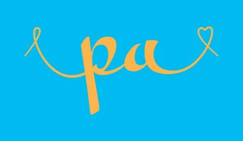 PA initial wedding monogram calligraphy vector illustration. Hand drawn let.. Stock Illustration