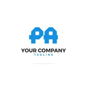 PA Letters Logo Vector Stock Illustration