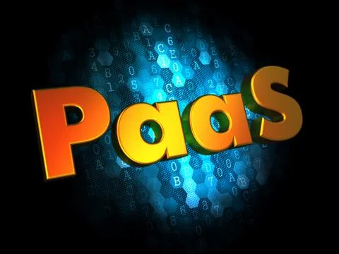 PAAS Concept on Digital Background. Illustrazione stock