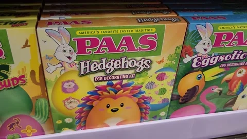 Paas Hedgehogs Egg Decorating Kit Retailer Stock Footage 237279259