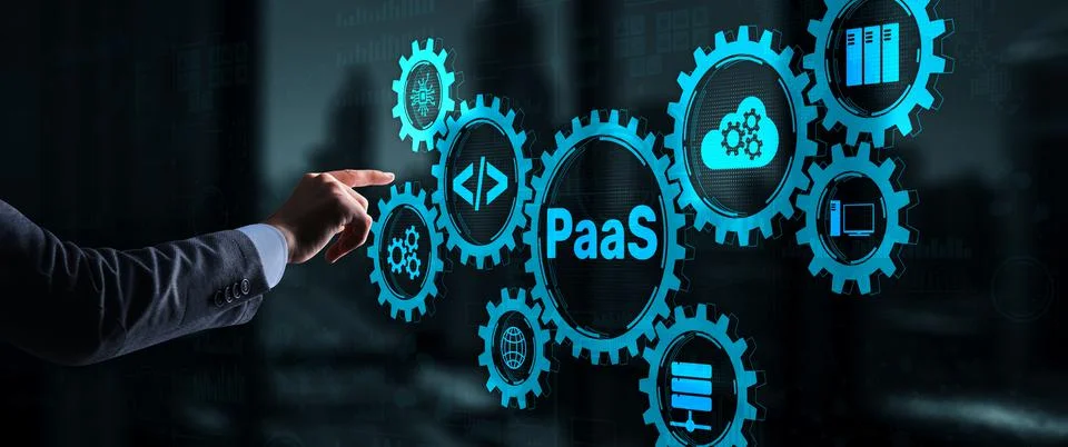 PaaS Platform as a service. Cloud computing services concept Foto stock