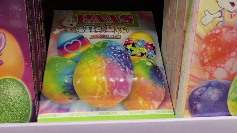 Paas Tie Dye easter Product Retailer Stock Footage 237279268