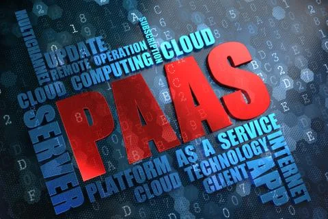 PAAS.  Wordcloud Concept. Stock Illustration