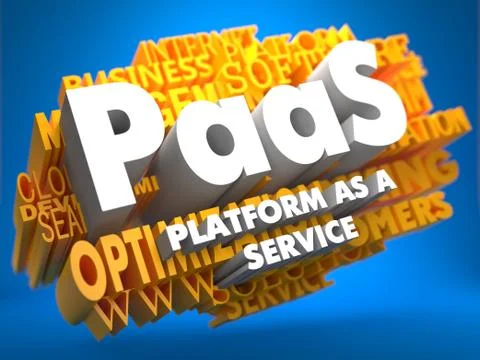 PAAS. Wordcloud Concept. Stock Illustration