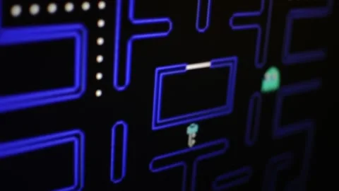 pac-man arcade game computer video game.... | Stock Video | Pond5