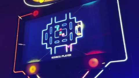 Pac-Man Arcade Game Stock Footage 245252478