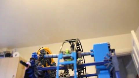 Pac Man Rollercoaster in motion HD Stock Footage 128398227