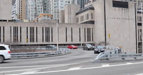 Pace University &amp; Brooklyn Bridge Stock Footage 103720215