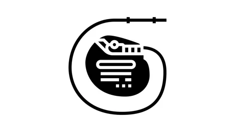 Pacemaker biomedical glyph icon animation Stock Footage 326155387