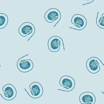 Pacemaker biomedical glyph seamless pattern Illustrazione stock