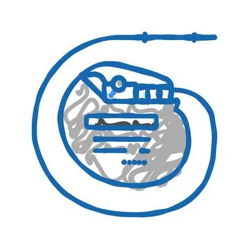 Pacemaker biomedical icon doodle illustration Stock Illustration