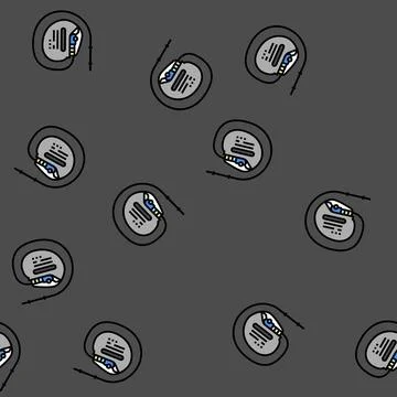 Pacemaker biomedical vector seamless pattern Illustrazione stock