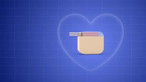 A pacemaker that produces cardiac waves Stock Illustration