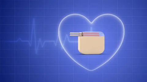 A pacemaker that produces cardiac waves Stock Illustration
