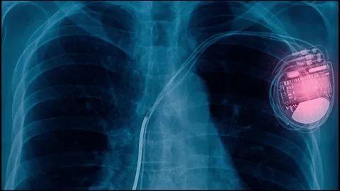 Pacemaker x-ray imag Stock Footage 148598852