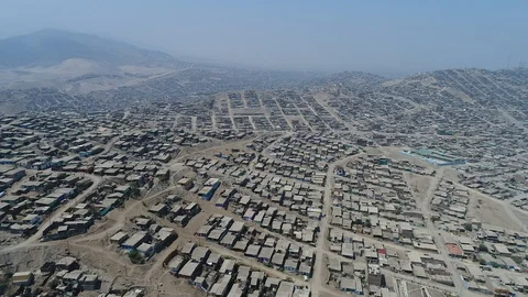 Pachacutec, Lima, Peru. Aerial Stock Footage 106945786