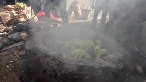 Pachamanca elaboration process in Peru. Stock Footage 221214381