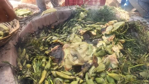 Pachamanca elaboration process in Peru. Stock Footage 221214466
