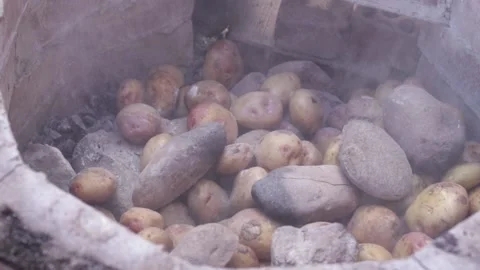 Pachamanca elaboration process in Peru. Stock Footage 221214879