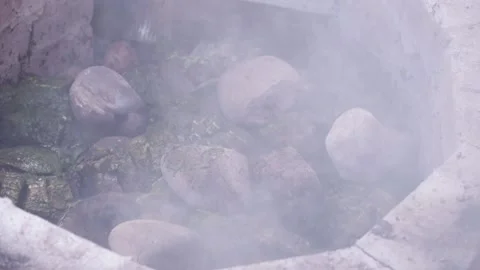 Pachamanca elaboration process in Peru Stock Footage 221214941