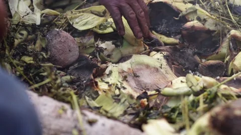 Pachamanca elaboration process in Peru Stock Footage 221215524
