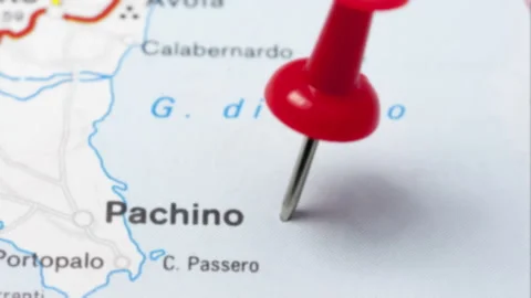 PACHINO on a map Stock Footage 176947465