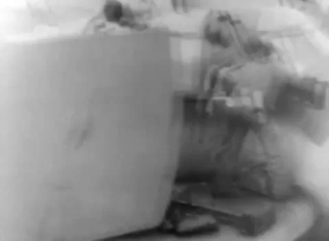 PACIFIC - 1944: Carrier plane engineering detail - Camera studies aircraft nose Stock Footage 344507858