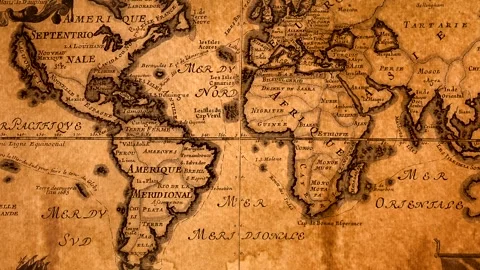 Pacific Antique Map Stock Footage 334061289