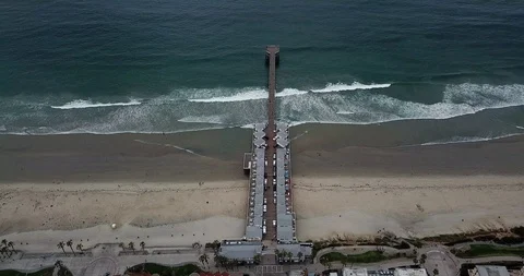 Pacific Beach Pier Locked Down Shot 4K Stock Footage 111248813