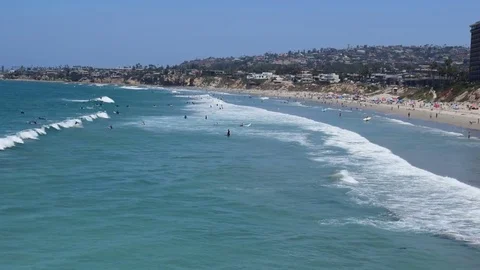 Pacific Beach Surfers Video stock 79664858