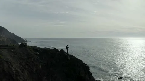 Pacific cliff fly by 動画素材 231264529