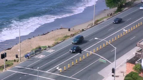 Pacific Coast Highway 01 - long shot Stock Footage 10829962