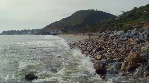 Pacific Coast Highway Drone Stock Footage 78145818