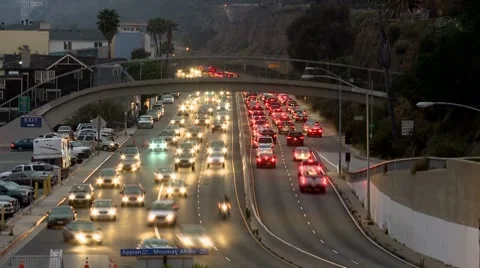 Pacific Coast Highway Traffic Stock Footage 8565740