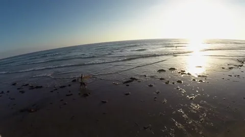 Pacific Coast at Sunset Stock Footage 41646971