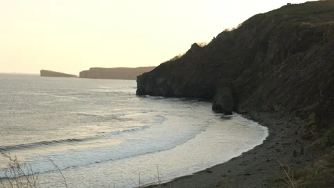Pacific coast at sunset Stock Footage 242319842